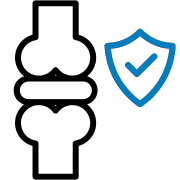 Blue shield with checkmark, symbolizing security/verification.