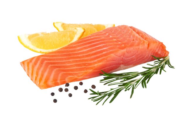 closeup of Salmon and and some lemon